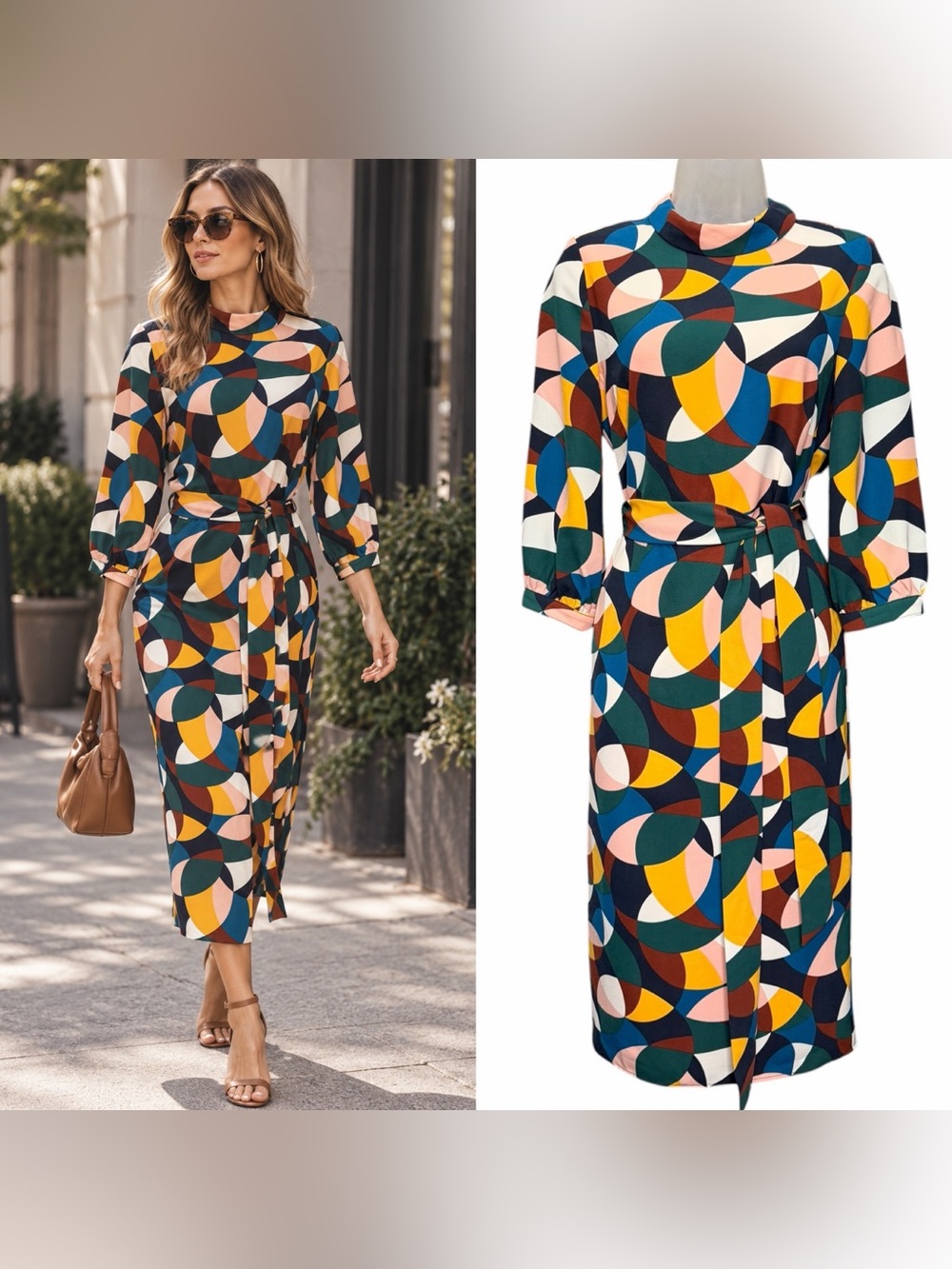 Biden Lottie Midi Dress Multicolor Women's 4